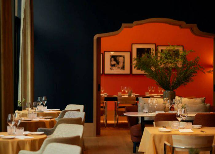 The lavish interiors of Il Ristorante Niko Romito, the Italian restaurant in the Bulgari Tokyo hotel.